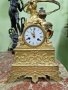 Прекрасен антикварен френски бронзов каминен часовник , снимка 1 - Антикварни и старинни предмети - 43686794