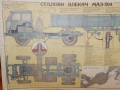 Плакат,табло МАЗ-504 Седлови влекач, снимка 1