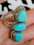 Масивен сребърен пръстен с тюркоаз, снимка 6
