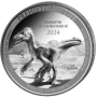 Сребро 1 oz Праисторичски живот - 2024 Конго, снимка 1