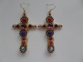  Обеци цветни кръстове , снимка 8