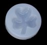 Трилистна детелинка прозрачен силиконов молд форма калъп бижутерски сладкарски смола фондан изделия, снимка 1 - Форми - 27481199