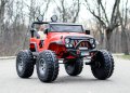 Акумулаторен Двуместен джип JEEP 4X4 12v14Ah батерия,MP4 плейър, снимка 12