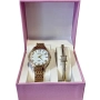 Луксозен дамски часовник с елегантна гривна – стил и изящество в една кутия, снимка 7