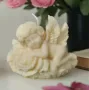 3D Бебе дете лежащо върху цвете роза силиконов молд форма фондан шоколад смола свещ декор , снимка 4