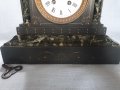Красив старинен мраморен каминен масивен френски часовник, снимка 5
