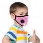 Детски защитни маски с филтър активен въглен РМ2.5 и клапа, снимка 9