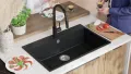 Графит кухненска мивка от гранит Рига 80 XXL 780 x 500 мм, снимка 1