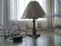 Антикварна месингова настолна нощна лампа , снимка 1 - Антикварни и старинни предмети - 43818729