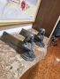 Уникални антикварни френски чугунени стойки за камина , снимка 8