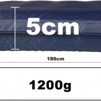 XQ Max, Самонадуваща се подложка за спане с чувал, 185x54x2.5/5cm, синя, снимка 2 - Надуваеми легла - 32506161