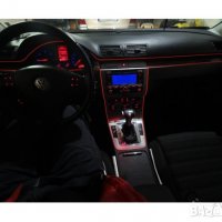Интериорна LED лента за кола, 2м., 12V, червен, снимка 2 - Аксесоари и консумативи - 33318419