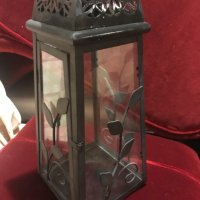 метален фенер свещник, снимка 2 - Антикварни и старинни предмети - 43408201