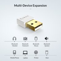  Orico блутут адаптер Bluetooth 5.0 USB adapter, white, снимка 6 - Други - 43155783