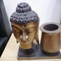 Продавам дърворезба - глава на египтянка и ваза, снимка 1 - Декорация за дома - 43848206
