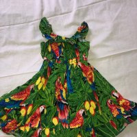Бебешка рокля на папагали, снимка 1 - Бебешки рокли - 28757307