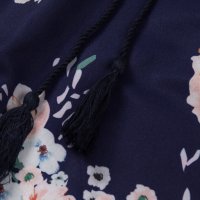 Дамска блуза в тъмносиньо с принт на цветя, снимка 6 - Блузи с дълъг ръкав и пуловери - 40148911