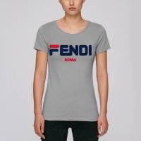  Дамска вталена тениска Fendi реплика 2 цвята и всички размери  , снимка 2 - Тениски - 28647978