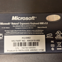 Клавиатура Жична Microsoft Natural Ergo 4000, USB, снимка 2 - Клавиатури и мишки - 44900946