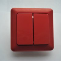 Двоен червен електрически ключ осветление, снимка 1 - Крушки - 39384941