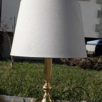 Настолна лампа с месингова основа , снимка 5 - Настолни лампи - 28025998