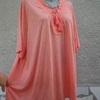 4XL Нова туника  Avenue с коралов цвят , снимка 2 - Туники - 36732687