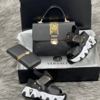 Дамска чанта портфейл и сандали Versace код 111, снимка 1 - Сандали - 33559471
