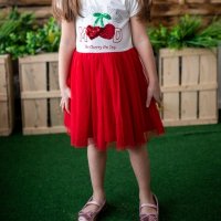 НАМАЛЕНИЕ ! Рокля с къс ръкав "Черешки" Breeze (2 - 4 години), снимка 1 - Детски рокли и поли - 33678663