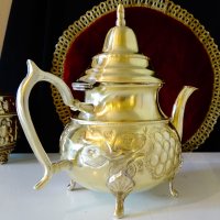Марокански чайник,кана,месинг,маркиран. , снимка 6 - Антикварни и старинни предмети - 40147286