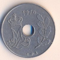 Дания 25 йоре 1976 година, снимка 2 - Нумизматика и бонистика - 33049238