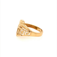 Златен дамски пръстен 2,10гр. размер:51 14кр. проба:585 модел:22996-1, снимка 2 - Пръстени - 44855854