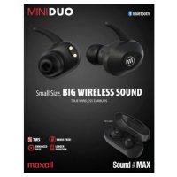 Maxell Блутут слушалки-тапи с докинг кутийка MINI DUO, True Wireless, Bluetooth 5.0 - 348481, снимка 3 - Слушалки, hands-free - 43356045