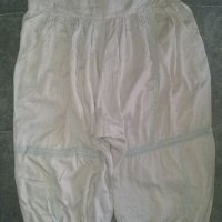Памучни декорирани потурки "Cream" , снимка 1 - Къси панталони и бермуди - 26332258