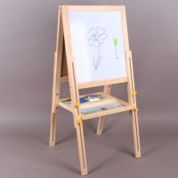 Двустранни дървена дъска за писане и рисуване, снимка 1 - Образователни игри - 35455559