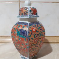 Прекрасен буркан с капак - японски порцелан маркировка, снимка 7 - Антикварни и старинни предмети - 43626300