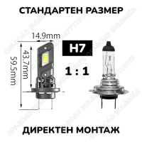 2024 Модел 200W LED Диодни крушки H7 12V 300% Светлина Директен Монтаж, снимка 2 - Аксесоари и консумативи - 44884023