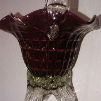 Красива кошничка/бонбониера - масивно релефно стъкло, снимка 6 - Декорация за дома - 26467136