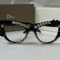 Dior прозрачни слънчеви очила, очила за компютър екстравагантни с камъни, снимка 6 - Слънчеви и диоптрични очила - 44845595