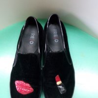 Дамски черни обувки с апликации Fred, снимка 13 - Дамски ежедневни обувки - 27342884