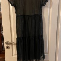 Черна нова плажна  дълга прозрачна тюлена тюл рокля , снимка 6 - Рокли - 40145306