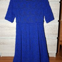 Синя рокля на марката Lucy fashion с дантелени мотиви, снимка 1 - Рокли - 37582555