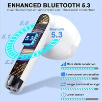 Нови Bluetooth 5.3 Слушалки с Шумопотискане и LED Индикатор Бъдс, снимка 4 - Bluetooth слушалки - 43460616