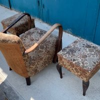 Бароково кресло с табуретки, снимка 5 - Дивани и мека мебел - 37529543
