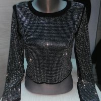 Дамска лъскава блуза , снимка 2 - Блузи с дълъг ръкав и пуловери - 43290313