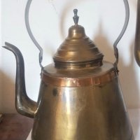 Стар голям меден чайник, снимка 1 - Антикварни и старинни предмети - 35178488