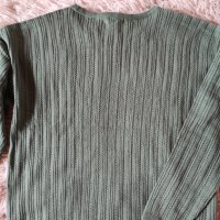 Дамски зелен пуловер- размер L, снимка 1 - Блузи с дълъг ръкав и пуловери - 39415642