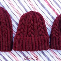 Комплект Плетени шапки ,,Семейство", снимка 2 - Шапки - 27949548
