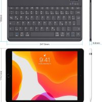 Bluetooth клавиатура Emetok за iPad  и други ултратънка, презареждаема НОВА, снимка 6 - Клавиатури и мишки - 43574826