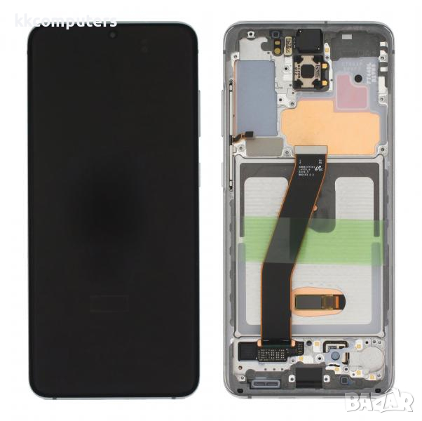 LCD Дисплей за Samsung SM-G980F S20 / GH82-22131B / Тъч скрийн + рамка / Бял / Оригинал Service Pack, снимка 1