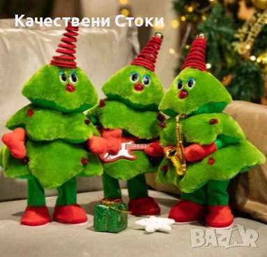 🎄 Музикална плюшена светеща коледна елха, снимка 1